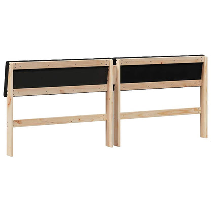 Testiera imbottita Nero 200 cm Pino massello