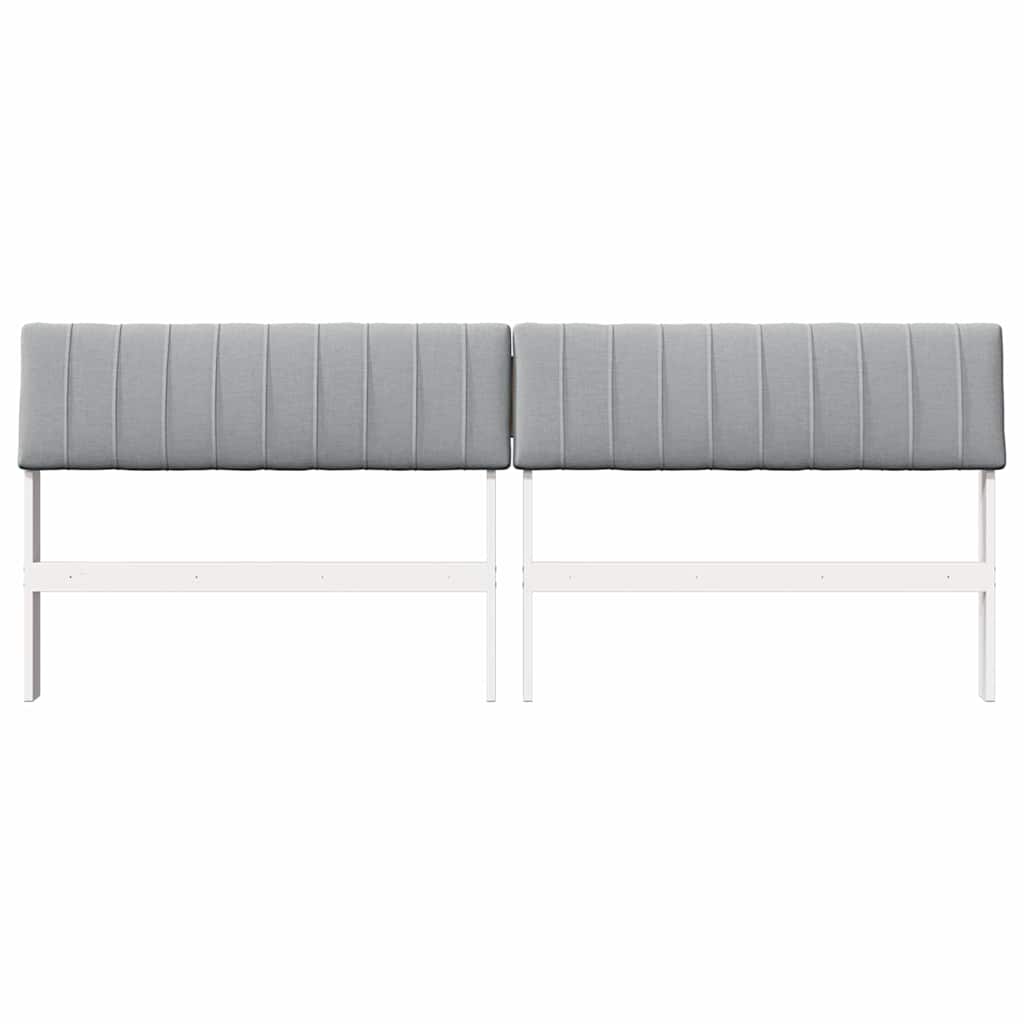 Testiera imbottita Grigio chiaro 200 cm Pino massello