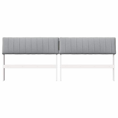 Testiera imbottita Grigio chiaro 200 cm Pino massello