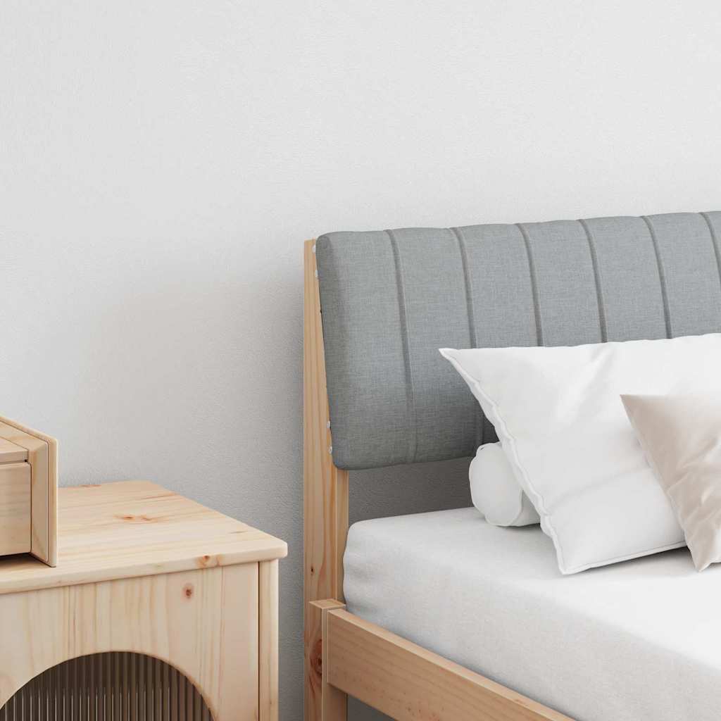 Testiera imbottita Grigio chiaro 180 cm Pino massello
