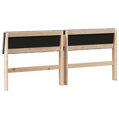 Testiera imbottita Grigio scuro 180 cm Pino massello