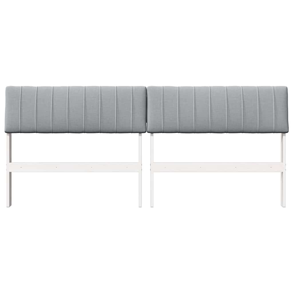 Testiera imbottita Grigio chiaro 180 cm Pino massello