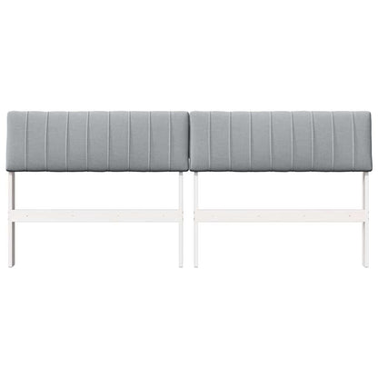 Testiera imbottita Grigio chiaro 180 cm Pino massello