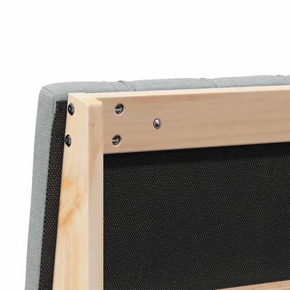 Testiera imbottita Grigio chiaro 160 cm Pino massello