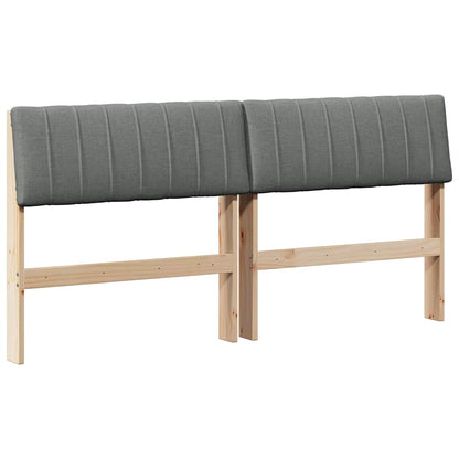 Testiera imbottita Grigio scuro 160 cm Pino massello