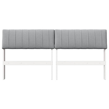 Testiera imbottita Grigio chiaro 160 cm Pino massello