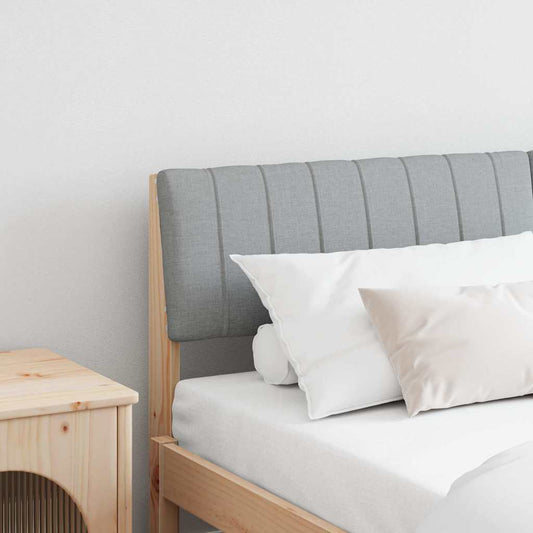 Testiera imbottita Grigio chiaro 150 cm Pino massello