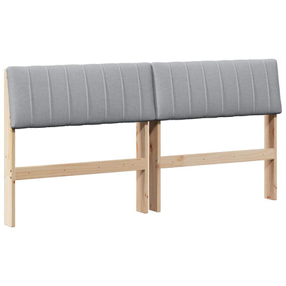 Testiera imbottita Grigio chiaro 150 cm Pino massello