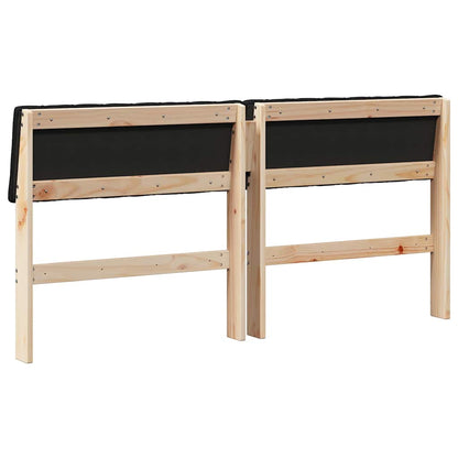 Testiera imbottita Nero 150 cm Pino massello