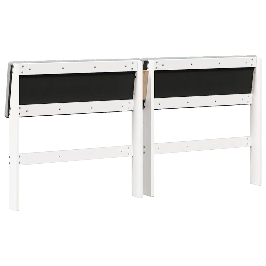 Testiera imbottita Grigio chiaro 150 cm Pino massello