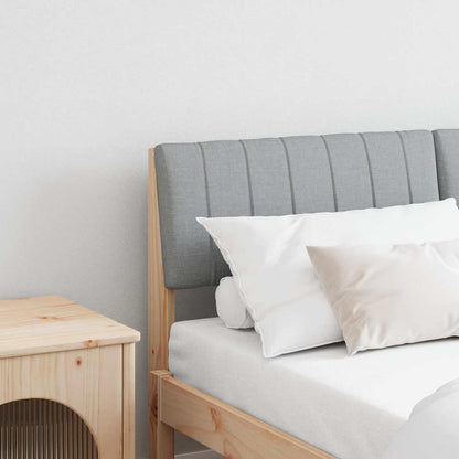 Testiera imbottita Grigio chiaro 140 cm Pino massello