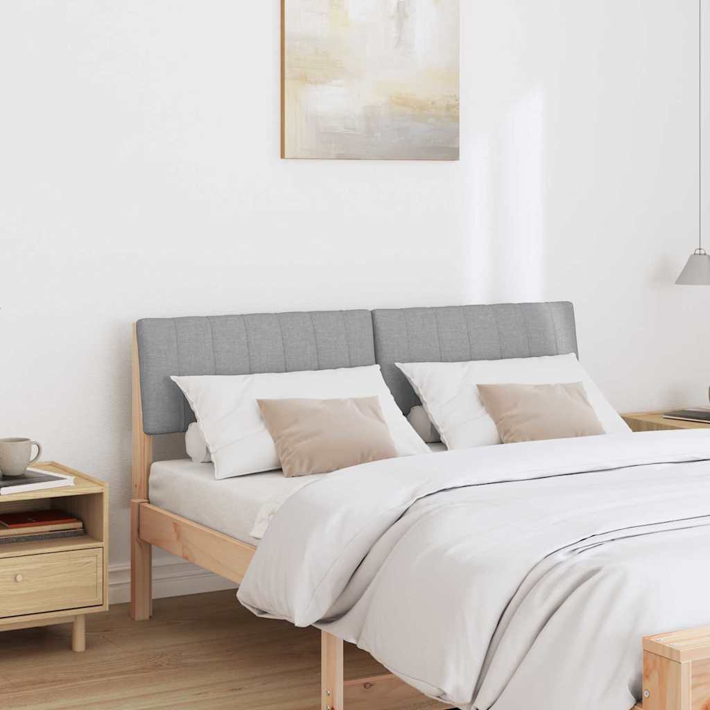 Testiera imbottita Grigio chiaro 140 cm Pino massello