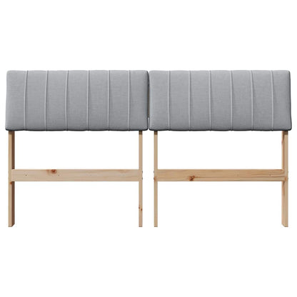 Testiera imbottita Grigio chiaro 140 cm Pino massello