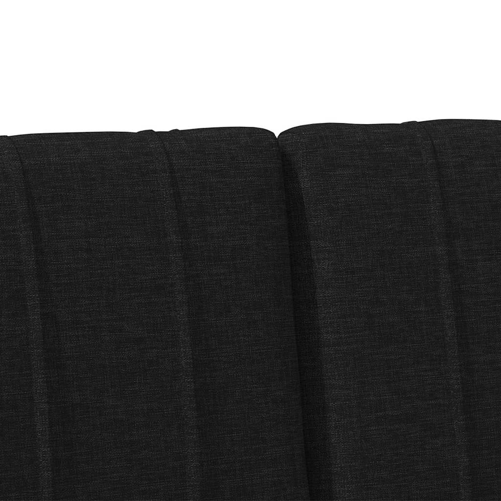 Testiera imbottita Nero 140 cm Pino massello