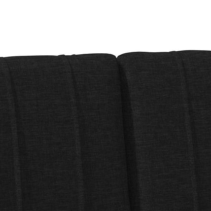 Testiera imbottita Nero 140 cm Pino massello