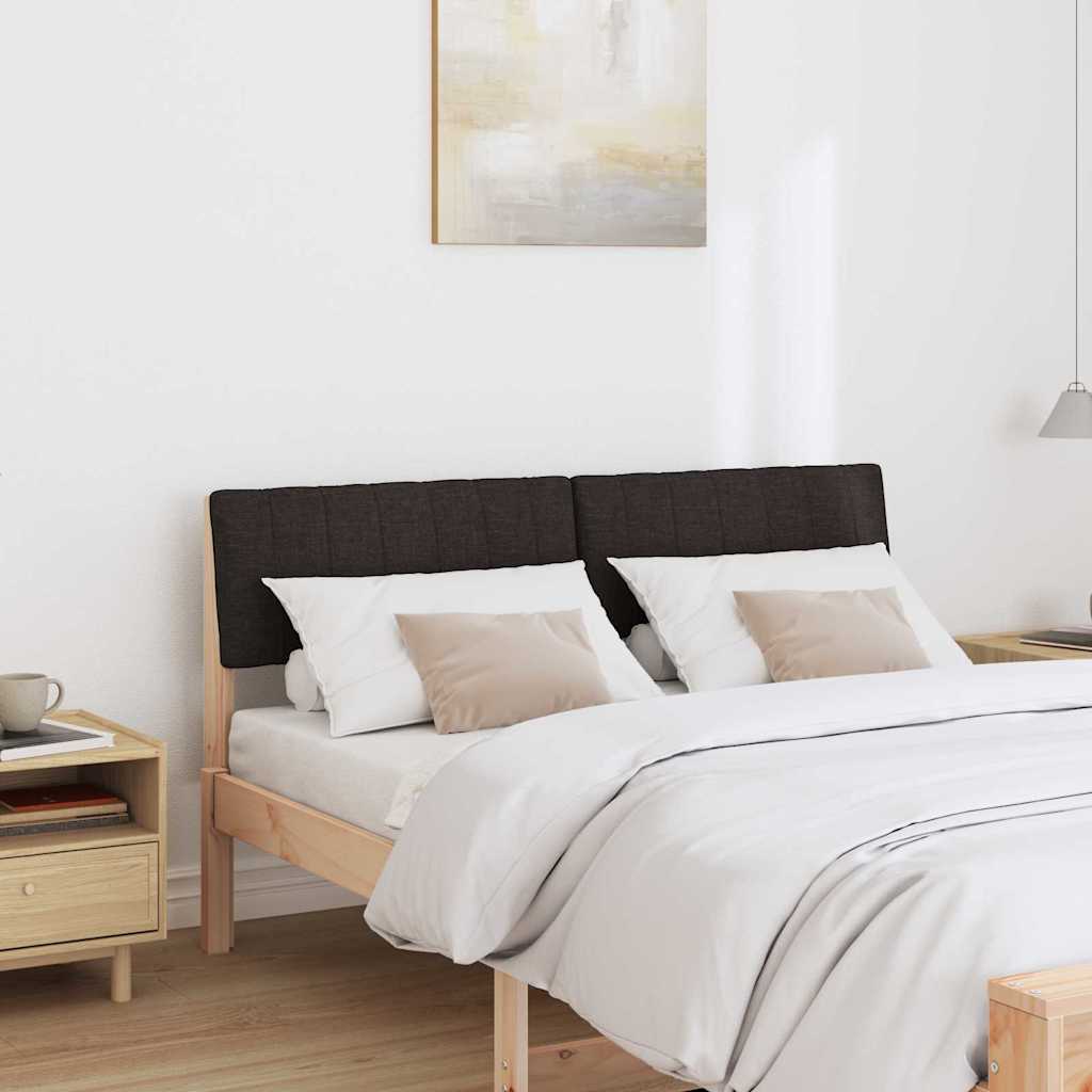 Testiera imbottita Nero 140 cm Pino massello