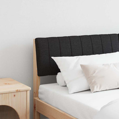 Testiera imbottita Nero 135 cm Pino massello