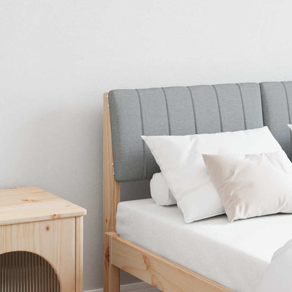Testiera imbottita Grigio chiaro 120 cm Pino massello