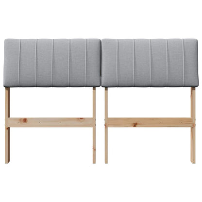 Testiera imbottita Grigio chiaro 120 cm Pino massello