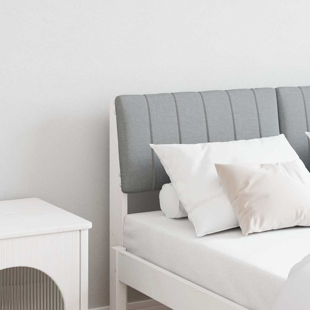 Testiera imbottita Grigio chiaro 120 cm Pino massello