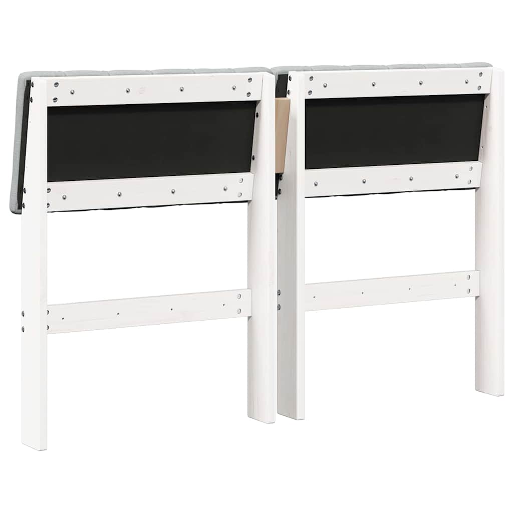 Testiera imbottita Grigio chiaro 120 cm Pino massello