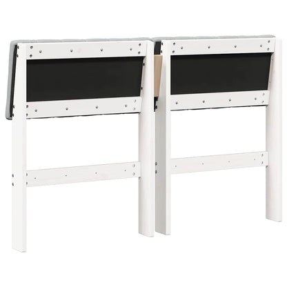 Testiera imbottita Grigio chiaro 120 cm Pino massello