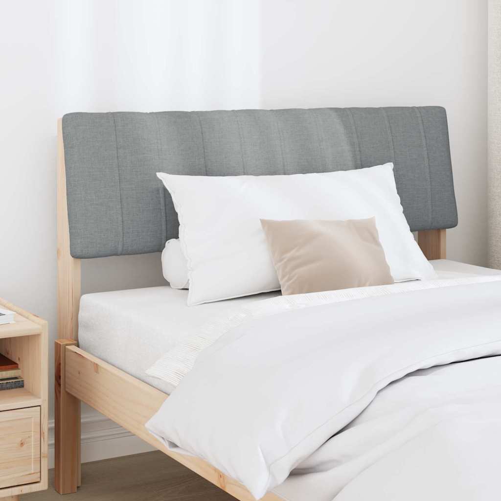 Testiera imbottita Grigio chiaro 100 cm Pino massello