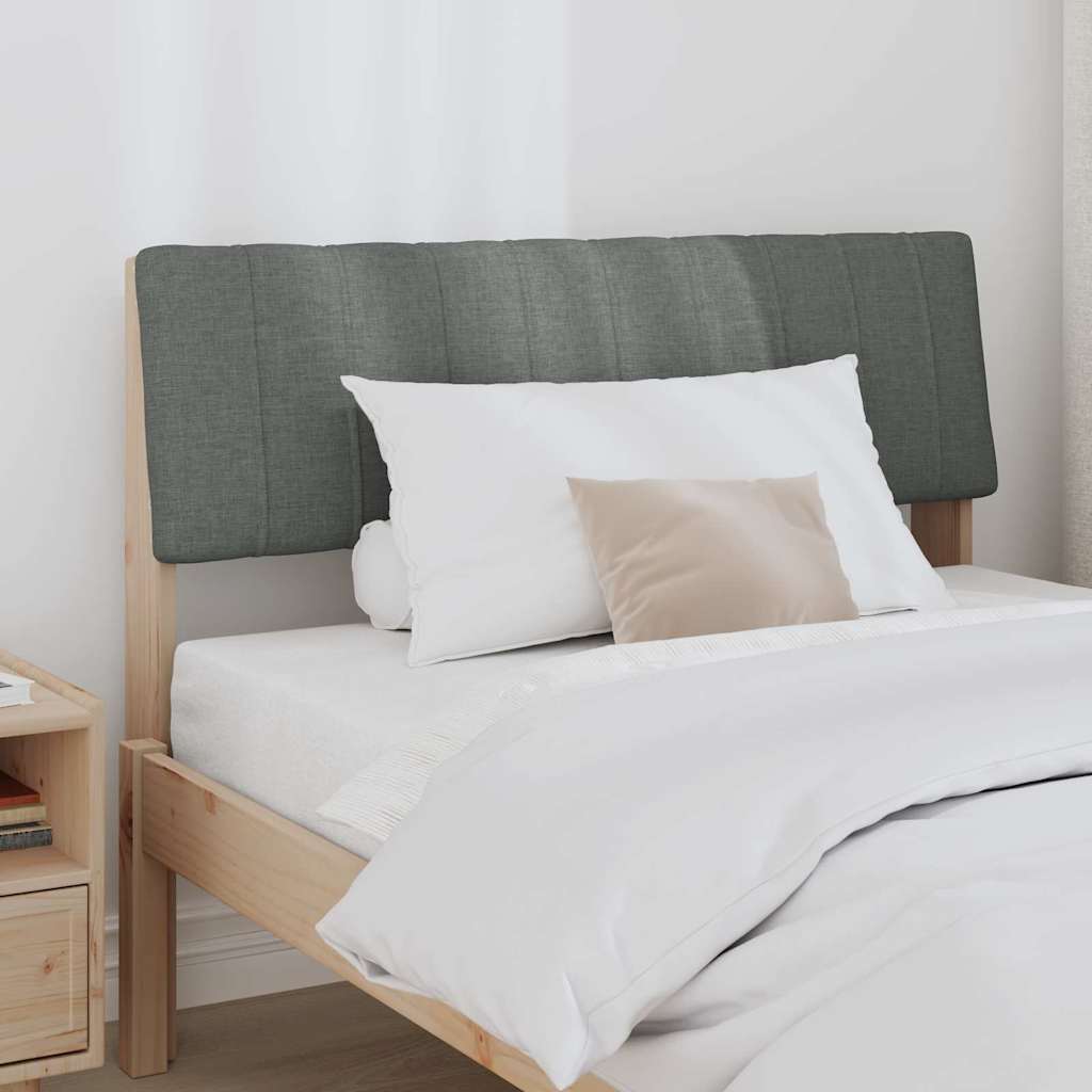 Testiera imbottita Grigio scuro 100 cm Pino massello