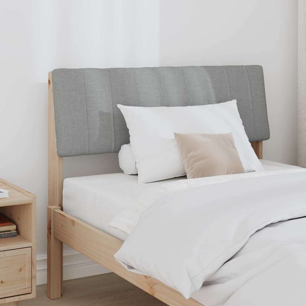 Testiera imbottita Grigio chiaro 90 cm Pino massello