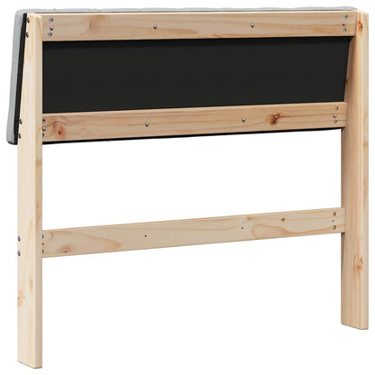 Testiera imbottita Grigio chiaro 90 cm Pino massello