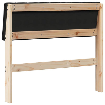 Testiera imbottita Nero 90 cm Pino massello