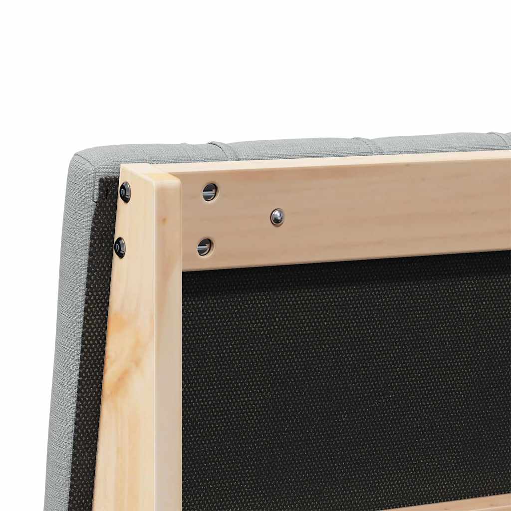 Testiera imbottita Grigio chiaro 80 cm Pino massello