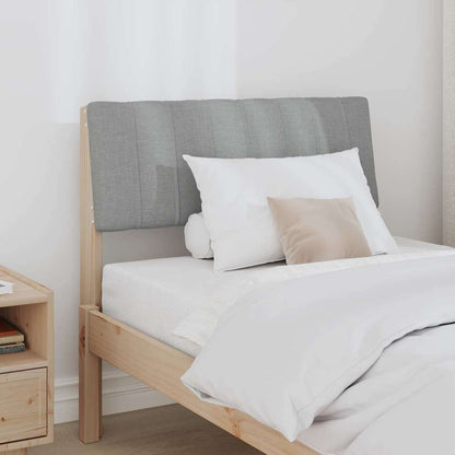 Testiera imbottita Grigio chiaro 80 cm Pino massello
