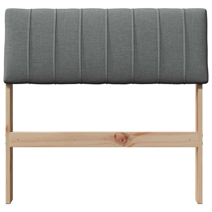 Testiera imbottita Grigio scuro 80 cm Pino massello