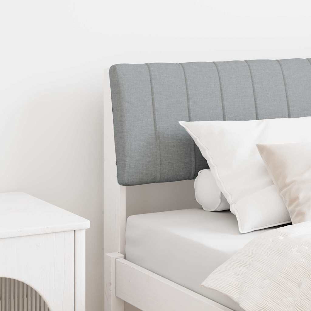 Testiera imbottita Grigio chiaro 80 cm Pino massello