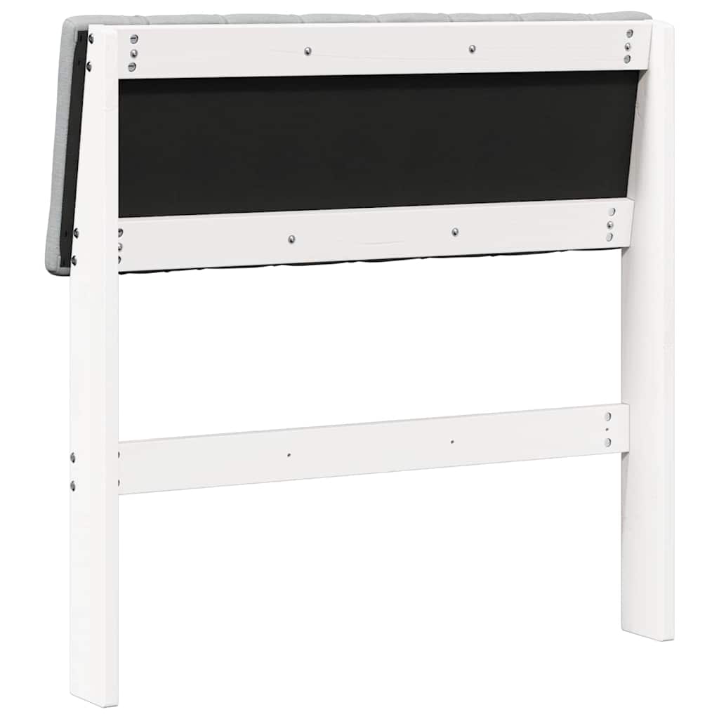 Testiera imbottita Grigio chiaro 80 cm Pino massello