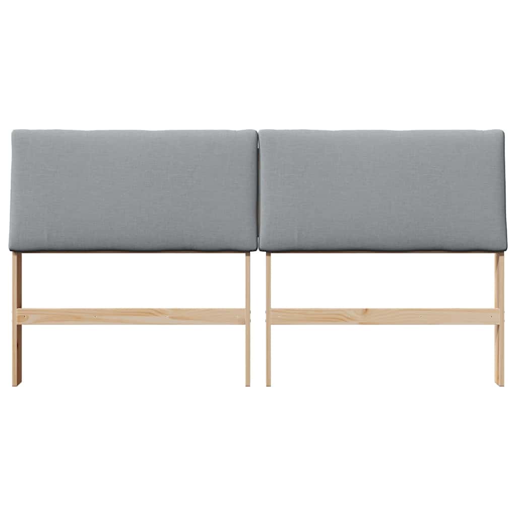 Testiera imbottita Grigio chiaro 200 cm Pino massello