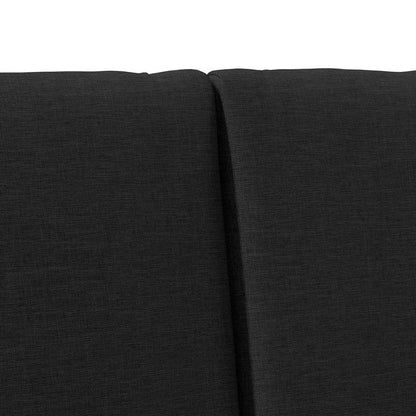 Testiera imbottita Nero 200 cm Pino massello