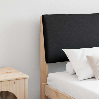 Testiera imbottita Nero 200 cm Pino massello