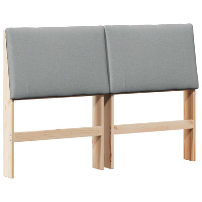 Testiera imbottita Grigio chiaro 150 cm Pino massello