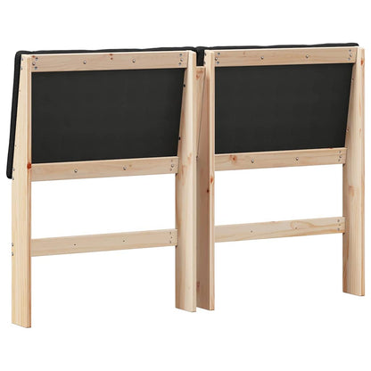 Testiera imbottita Nero 150 cm Pino massello