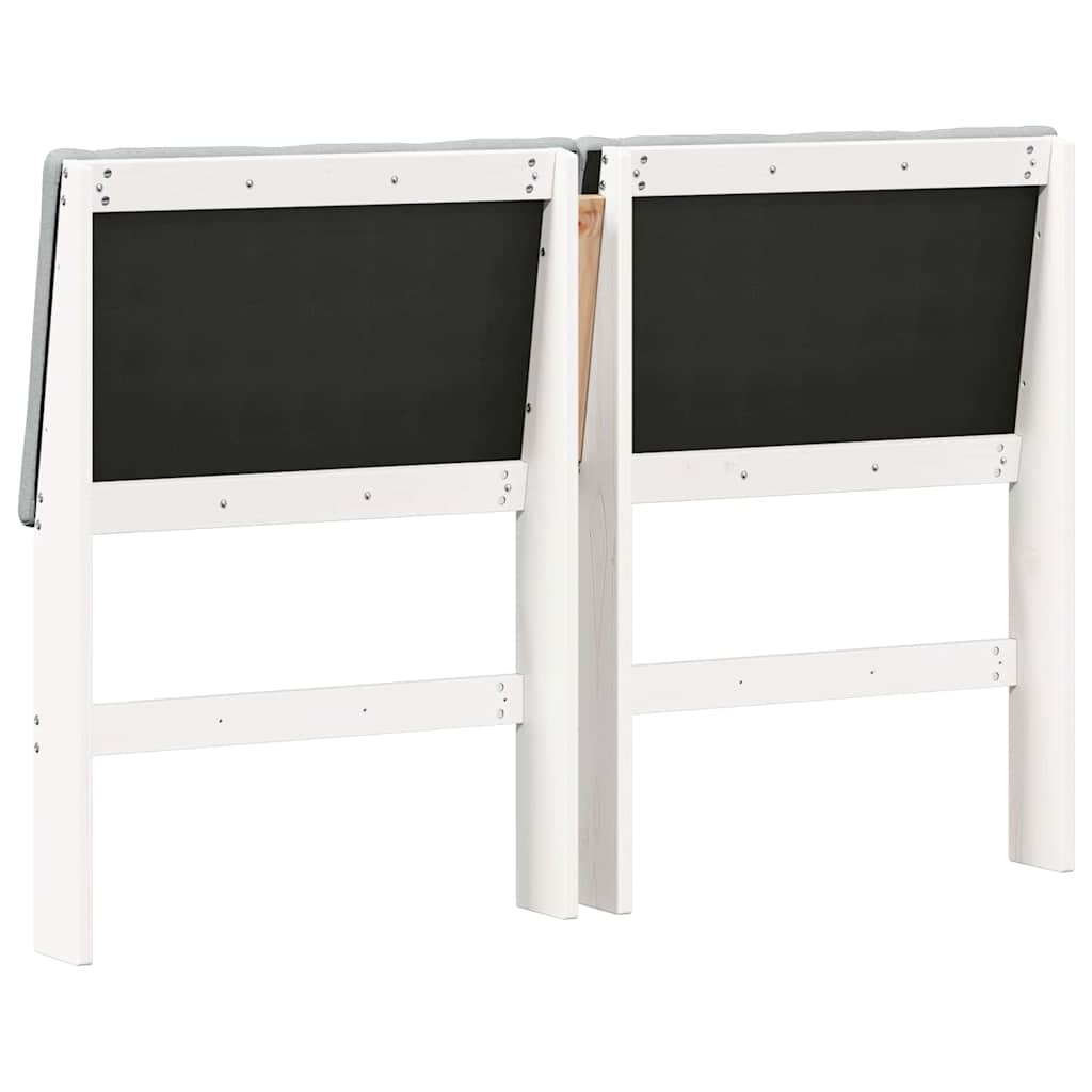 Testiera imbottita Grigio chiaro 150 cm Pino massello