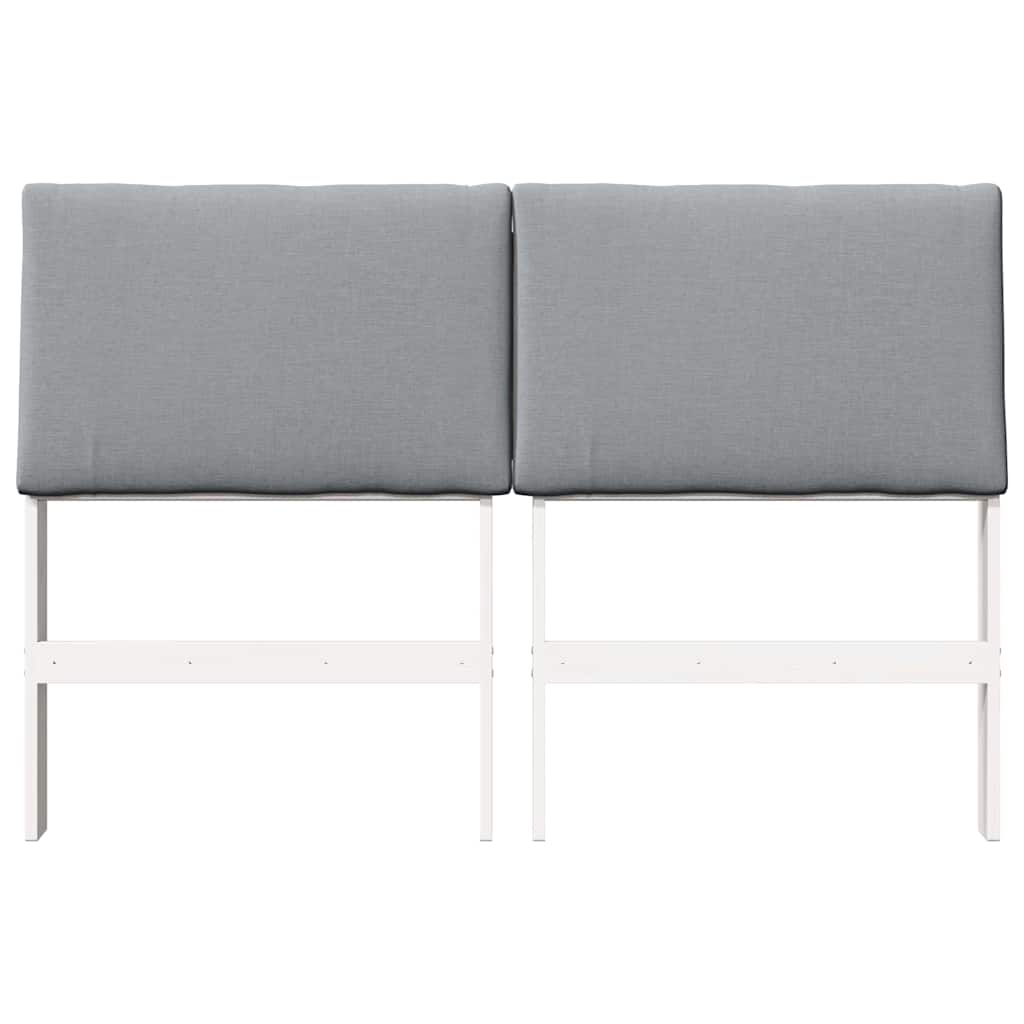 Testiera imbottita Grigio chiaro 150 cm Pino massello