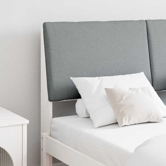 Testiera imbottita Grigio chiaro 140 cm Pino massello