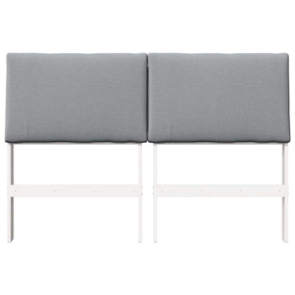 Testiera imbottita Grigio chiaro 140 cm Pino massello