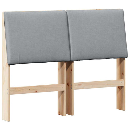 Testiera imbottita Grigio chiaro 135 cm Pino massello