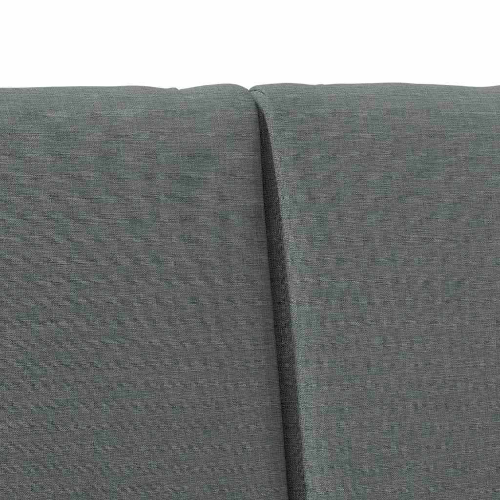 Testiera imbottita Grigio scuro 120 cm Pino massello