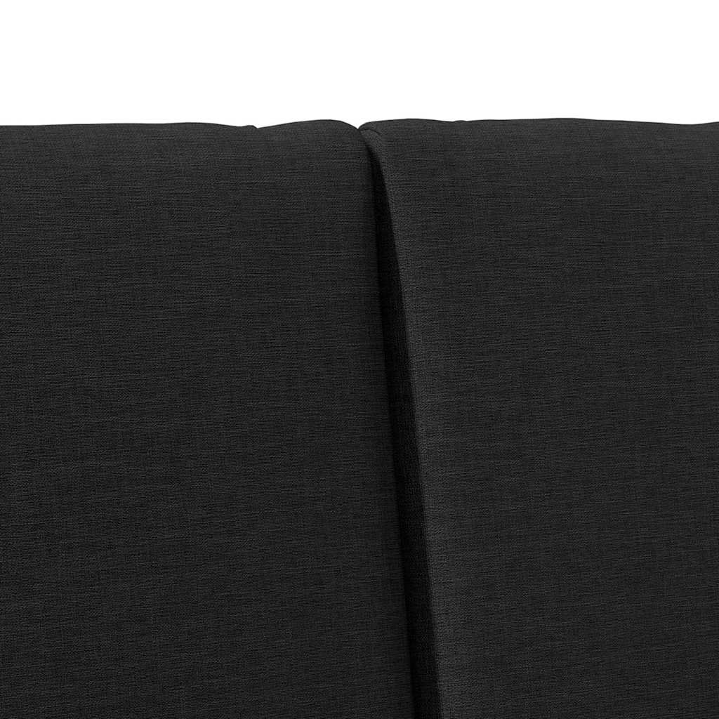 Testiera imbottita Nero 120 cm Pino massello