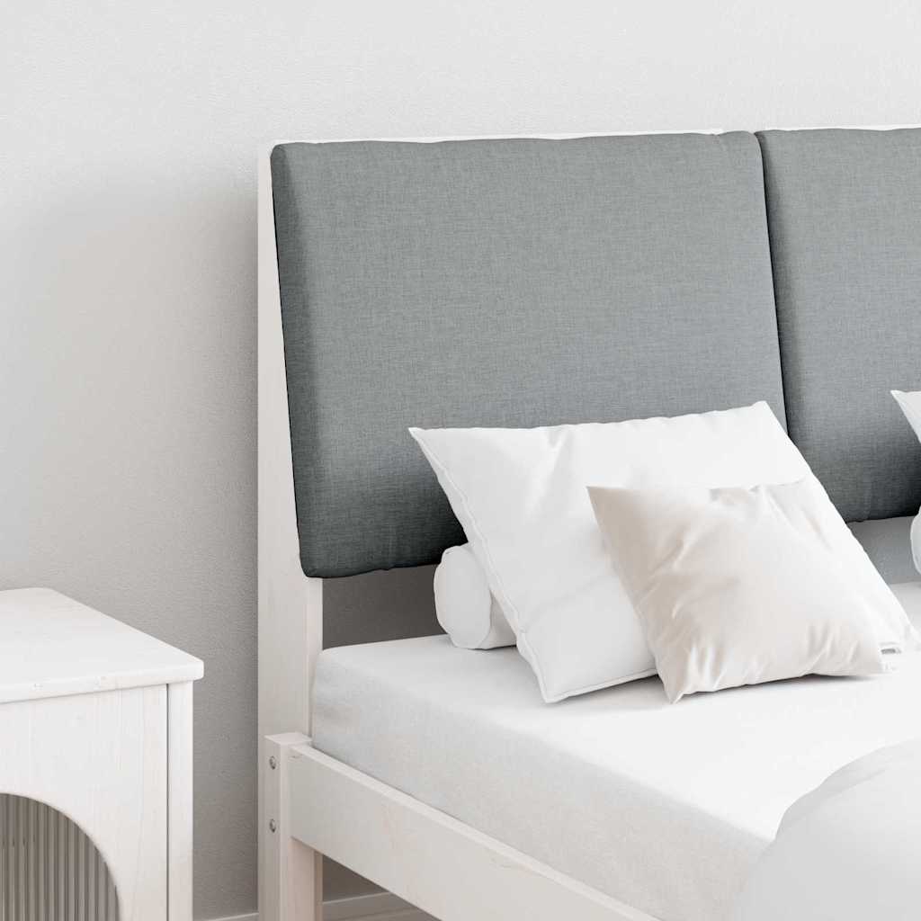 Testiera imbottita Grigio chiaro 120 cm Pino massello