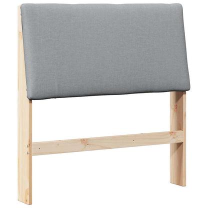 Testiera imbottita Grigio chiaro 100 cm Pino massello